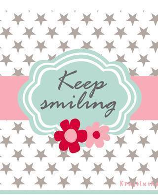 Papierserviette "Keep smiling"