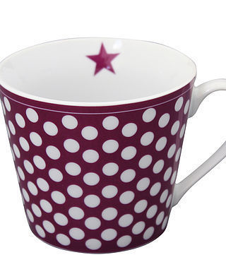 Happy Cup "Big dots" in pflaumenfarben