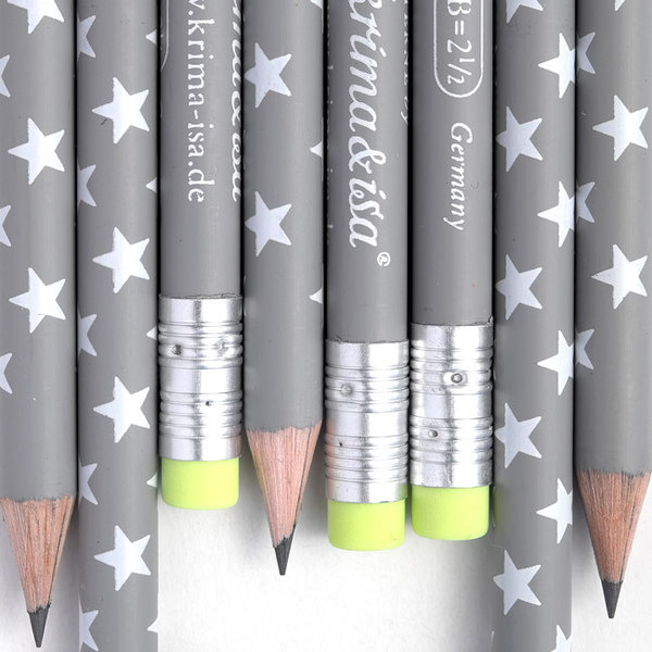 Bleistift "Sterne" grau