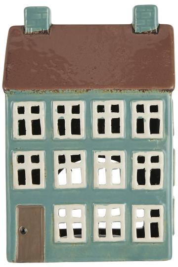 Nyhavn Haus für ein Teelicht - braunes Dach